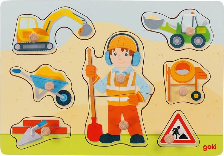 Produktbild: Steckpuzzle Bauarbeiter
