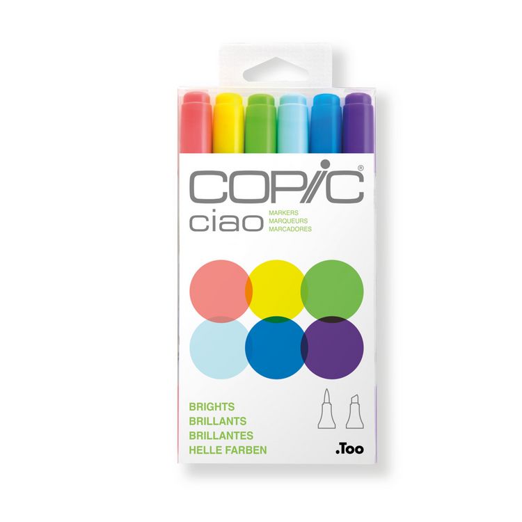 Produktbild: Copic Allroundmarker Ciao Set Brights 6 St&uuml;ck