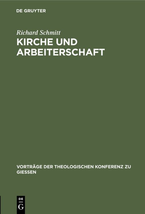 Produktbild: Kirche und Arbeiterschaft