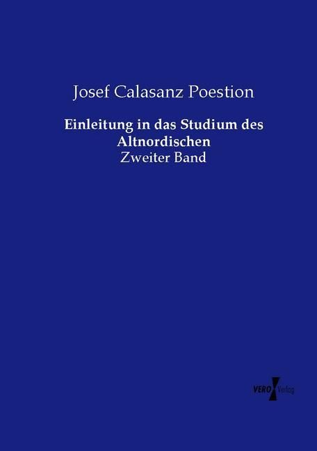 Produktbild: Einleitung in das Studium des Altnordischen