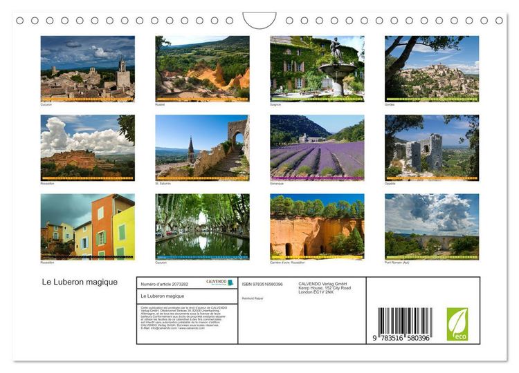 Produktbild: Le Luberon magique (Calendrier mural 2026 DIN A4 vertical), CALVENDO calendrier mensuel