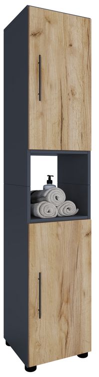Produktbild: Holz Badm&ouml;bel Badschrank Hochschrank Flandu