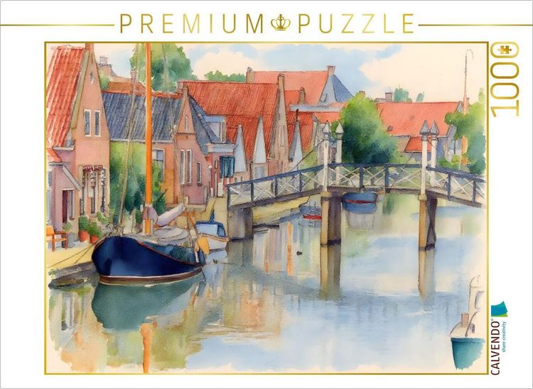 Produktbild: CALVENDO Puzzle Idylle in Hindeloopen | 1000 Teile Lege-Gr&ouml;&szlig;e 64x48cm Foto-Puzzle f&uuml;r gl&uuml;ckliche Stunden