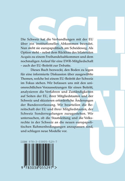 Produktbild: Der Beitritt der Schweiz zur Europ&auml;ischen Union