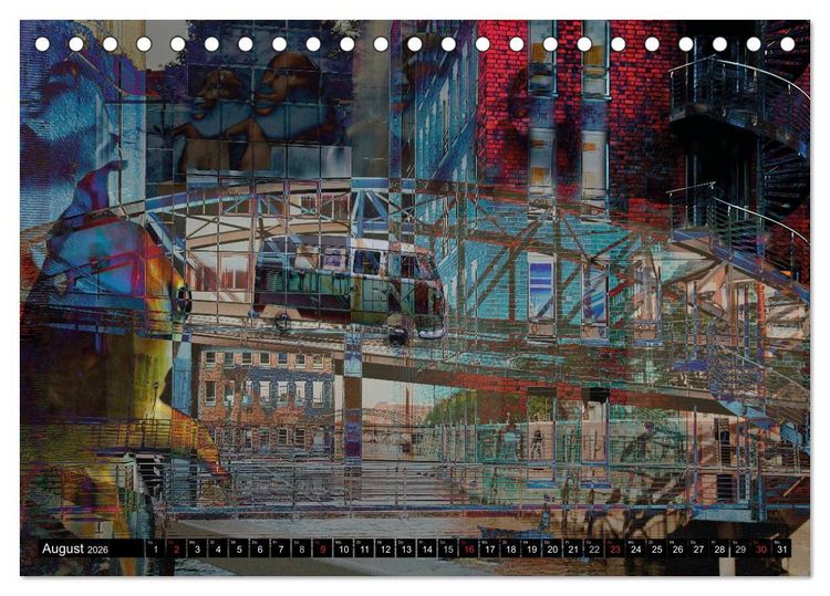 Produktbild: Hamburg Abstrakt (Tischkalender 2026 DIN A5 quer), CALVENDO Monatskalender