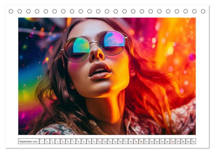 Produktbild: Popart Prinzessin (Tischkalender 2026 DIN A5 quer), CALVENDO Monatskalender