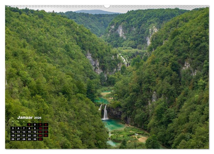 Produktbild: Naturwunder Plitvicer Seen (Wandkalender 2026 DIN A2 quer), CALVENDO Monatskalender