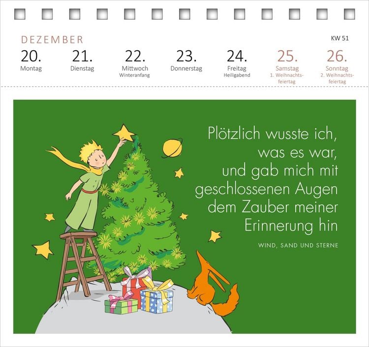 Produktbild: Postkartenkalender Man sieht nur mit dem Herzen gut ... 2027