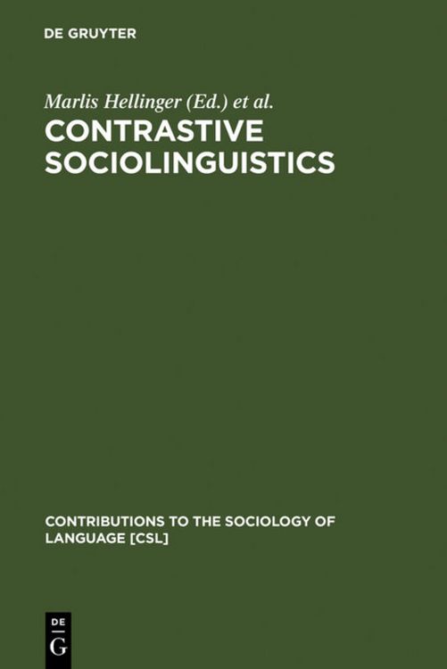 Produktbild: Contrastive Sociolinguistics