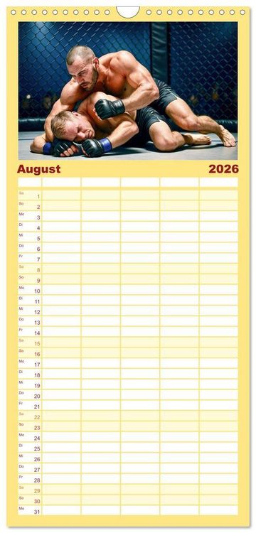 Produktbild: Familienplaner 2026 - MMA Mixed Martial Arts mit 5 Spalten (Wandkalender, 21 x 45 cm) CALVENDO