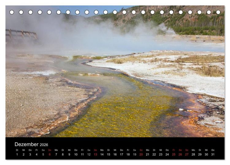 Produktbild: Yellowstone Impressionen (Tischkalender 2026 DIN A5 quer), CALVENDO Monatskalender