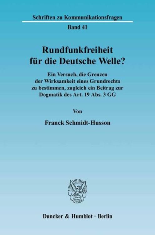 Produktbild: Rundfunkfreiheit für die Deutsche Welle?