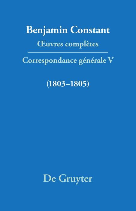 Produktbild: Correspondance 1803-1805
