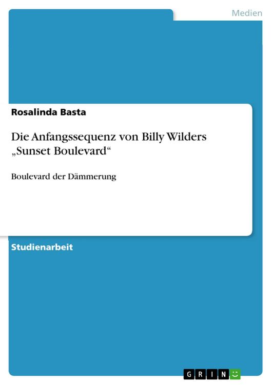Produktbild: Die Anfangssequenz von Billy Wilders "Sunset Boulevard"