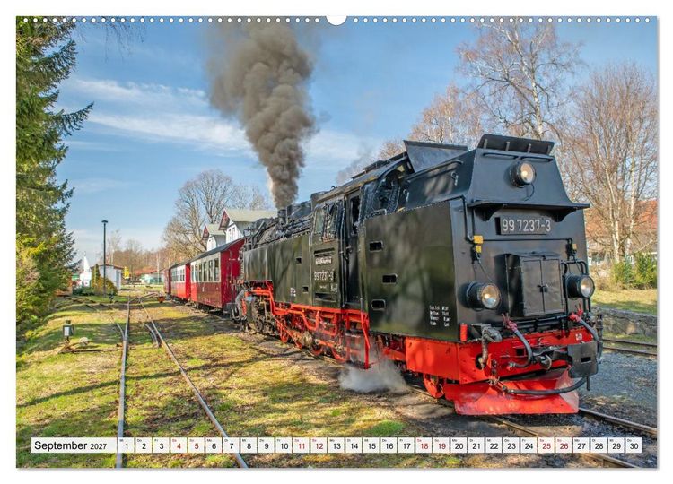 Produktbild: Dampflokomotiven im Harz - Eine Reise in die goldene &Auml;ra der Eisenbahn (hochwertiger Premium Wandkalender 2027 DIN A2 quer), Kunstdruck in Hochglanz