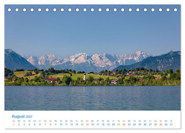 Produktbild: Im blauen Land am Alpenrand (Tischkalender 2027 DIN A5 quer), CALVENDO Monatskalender