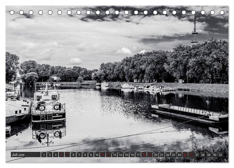 Produktbild: Ein Blick auf Nienburg an der Weser (Tischkalender 2026 DIN A5 quer), CALVENDO Monatskalender