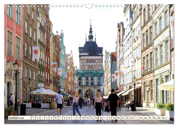 Produktbild: GDANSK - Ville portuaire de r&ecirc;ve en Pologne (Calendrier mural 2026 DIN A3 vertical), CALVENDO calendrier mensuel