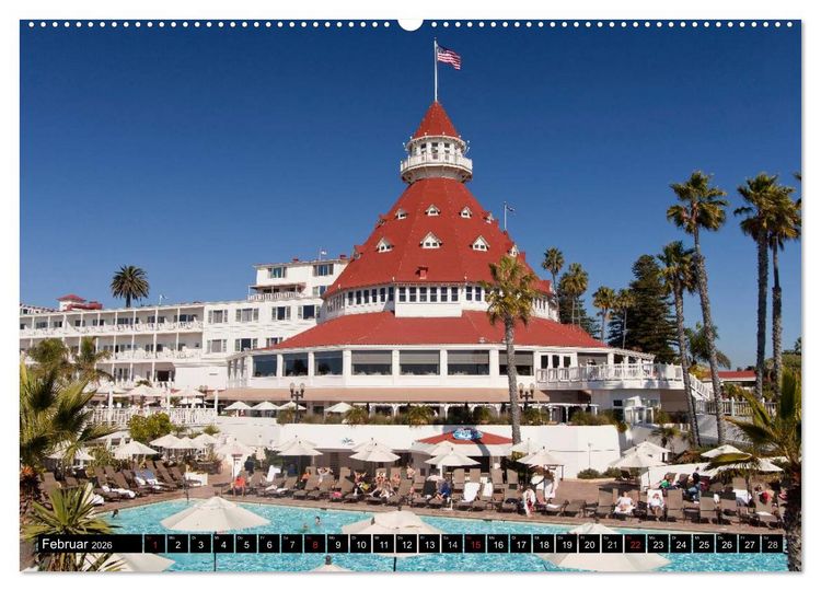 Produktbild: San Diego (hochwertiger Premium Wandkalender 2026 DIN A2 quer), Kunstdruck in Hochglanz