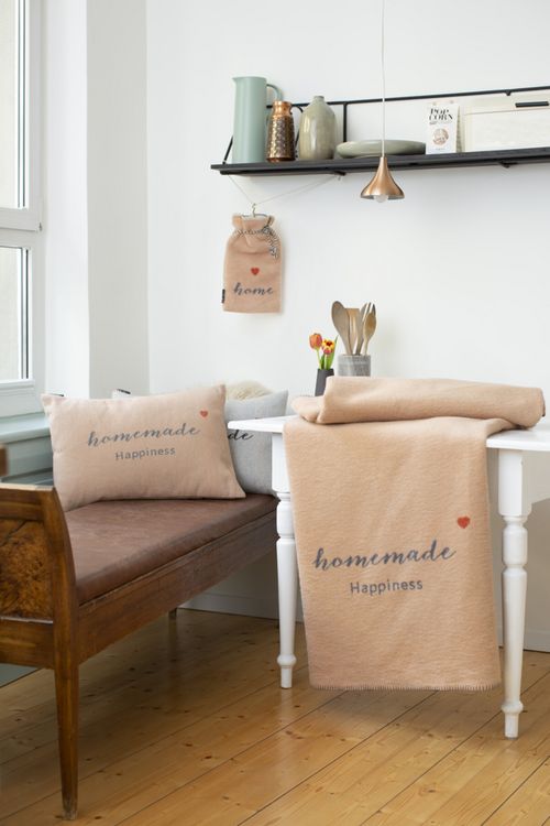 Produktbild: Kissenh&uuml;lle "homemade happiness" kork