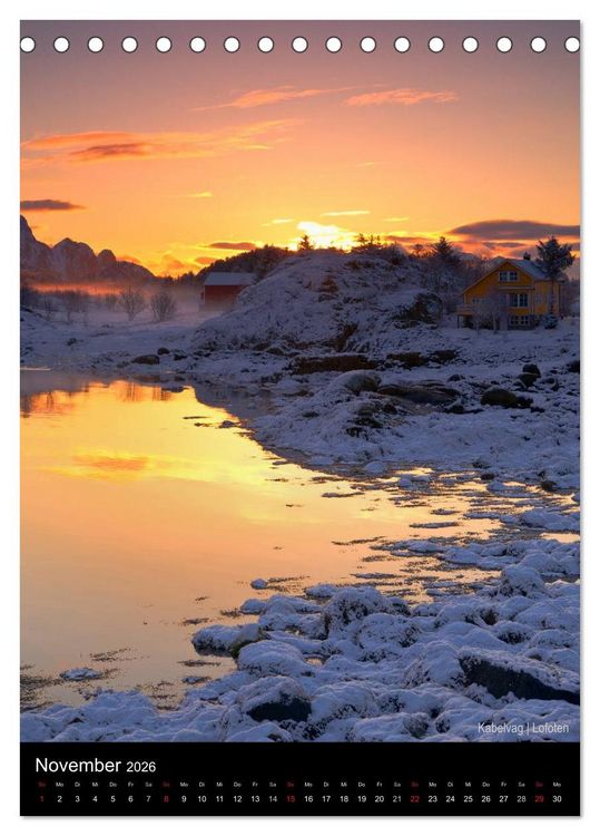 Produktbild: Northern Norway (Tischkalender 2026 DIN A5 hoch), CALVENDO Monatskalender