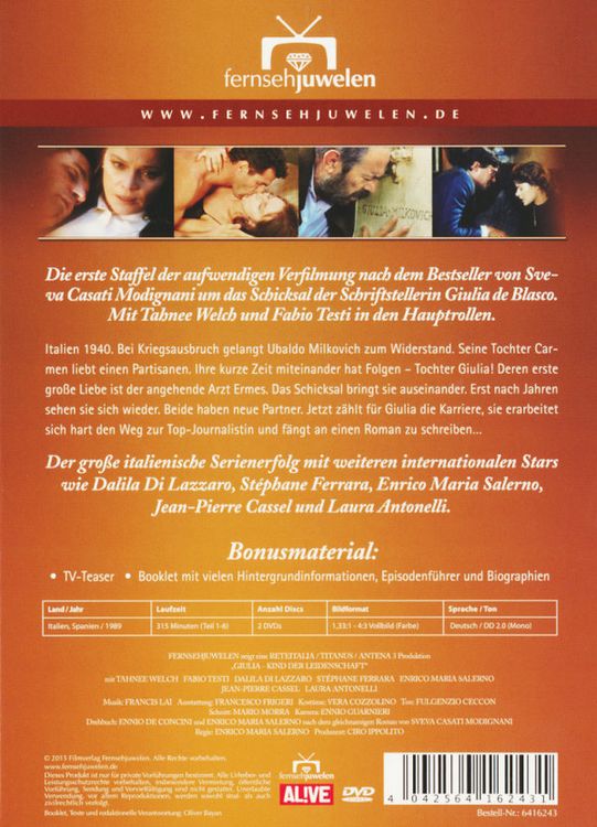 Produktbild: Giulia - Kind der Leidenschaft - Staffel 1 [2 DVDs]