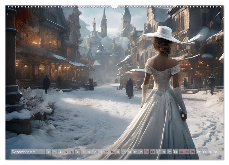 Produktbild: Elegante Momente - Frauen in harmonischer Umgebung (Wandkalender 2026 DIN A2 quer), CALVENDO Monatskalender