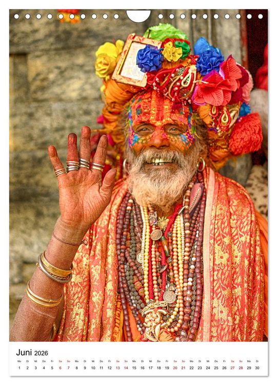 Produktbild: Sadhus - Die heiligen M&auml;nner von Nepal (Wandkalender 2026 DIN A4 hoch), CALVENDO Monatskalender