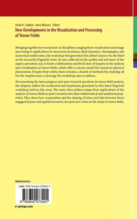 Produktbild: New Developments in the Visualization and Processing of Tensor Fields
