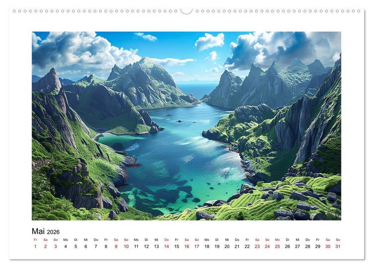 Produktbild: Traumhafte Buchten (hochwertiger Premium Wandkalender 2026 DIN A2 quer), Kunstdruck in Hochglanz