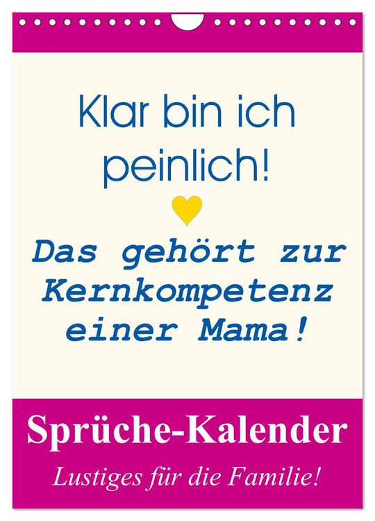 Produktbild: Spr&uuml;che-Kalender. Lustiges f&uuml;r die Familie! (Wandkalender 2026 DIN A4 hoch), CALVENDO Monatskalender