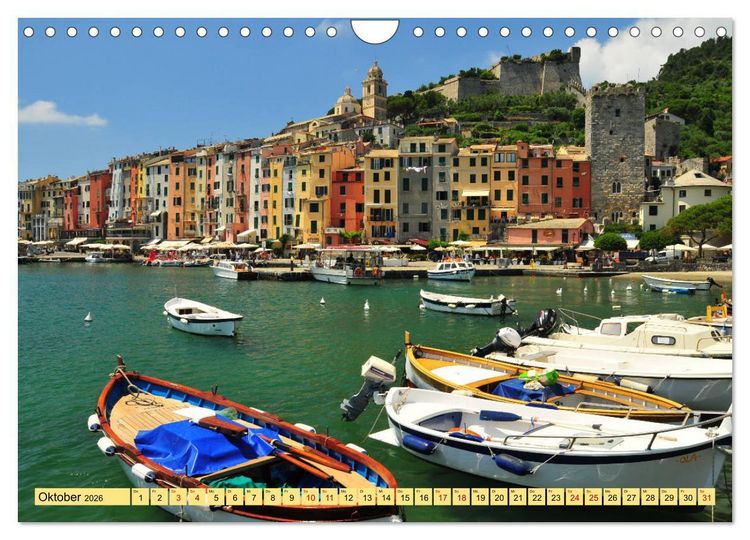 Produktbild: Cinque Terre - die bunten D&ouml;rfer Liguriens (Wandkalender 2026 DIN A4 quer), CALVENDO Monatskalender