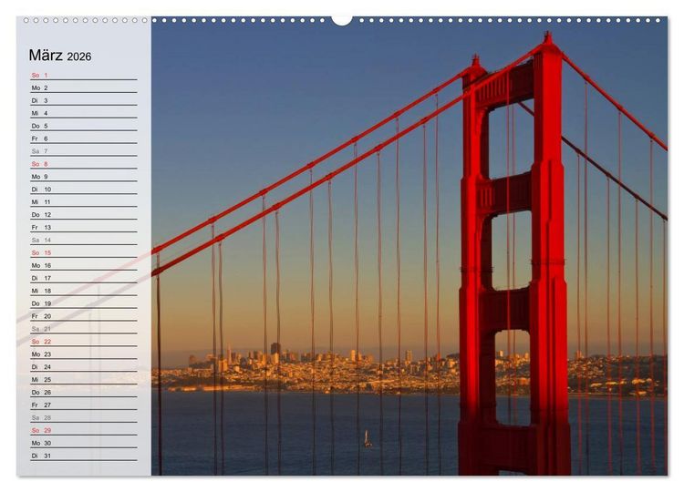 Produktbild: SAN FRANCISCO Traumstadt in Kalifornien (hochwertiger Premium Wandkalender 2026 DIN A2 quer), Kunstdruck in Hochglanz