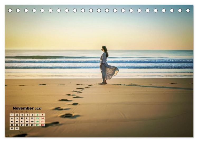 Produktbild: Minimal-Art - am Strand (Tischkalender 2027 DIN A5 quer), CALVENDO Monatskalender