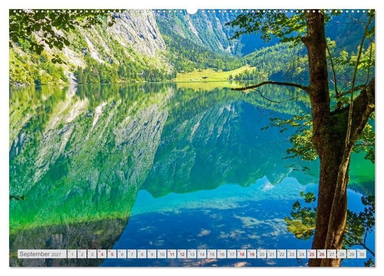Produktbild: Malerische Bergseen in den bayerischen Alpen (Wandkalender 2027 DIN A2 quer), CALVENDO Monatskalender