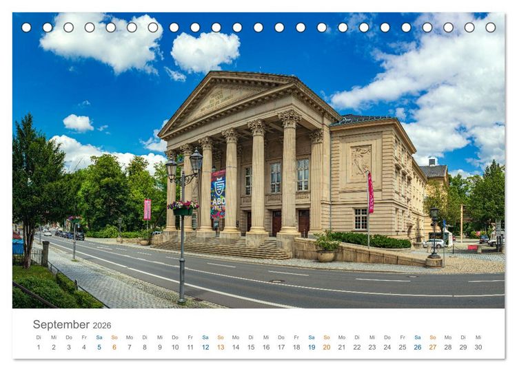 Produktbild: Meiningen - Th&uuml;ringische Theaterstadt (Tischkalender 2026 DIN A5 quer), CALVENDO Monatskalender