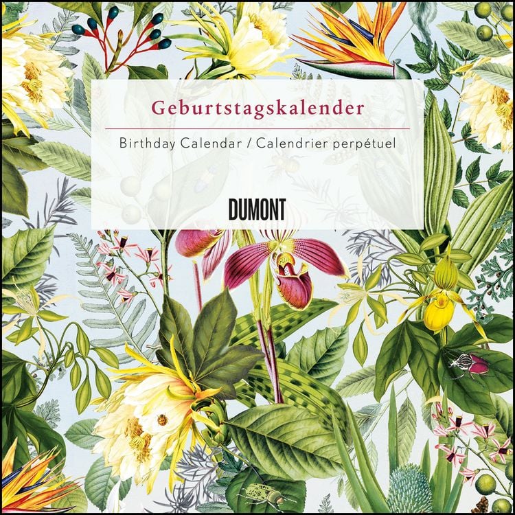 Produktbild: Immerwährender Geburtstagskalender floral – Archive by Portico Designs – Quadrat-Format 24 x 24 cm
