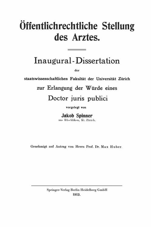 Produktbild: &Ouml;ffentlichrechtliche Stellung des Arztes
