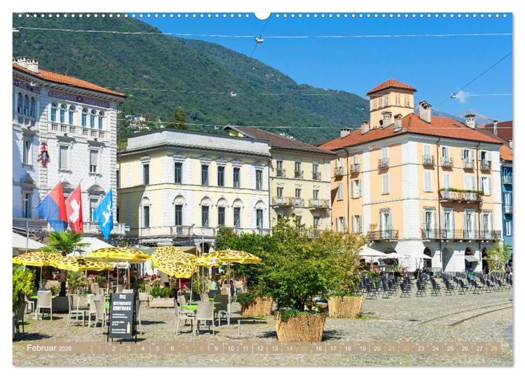 Produktbild: Wunderbares Tessin: Mediterranes Klima und italienisches Flair (Wandkalender 2026 DIN A2 quer), CALVENDO Monatskalender