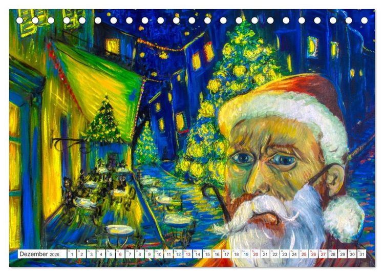 Produktbild: Van Gogh - neu interpretiert (Tischkalender 2026 DIN A5 quer), CALVENDO Monatskalender