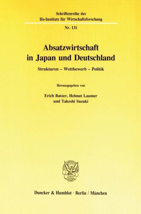 Bild vom Artikel Absatzwirtschaft in Japan und Deutschland. vom Autor Erich Batzer