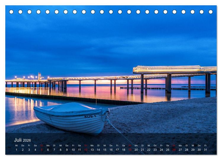 Produktbild: 2026 - wundervolle Lichtstimmungen an Nord- und Ostsee (Tischkalender 2026 DIN A5 quer), CALVENDO Monatskalender