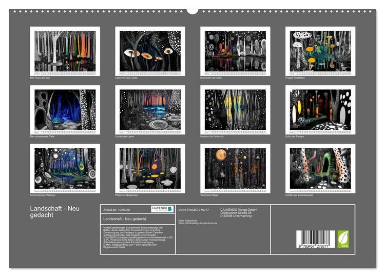 Produktbild: Landschaft - Neu gedacht (hochwertiger Premium Wandkalender 2026 DIN A2 quer), Kunstdruck in Hochglanz