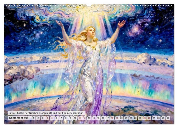 Produktbild: G&ouml;tter der Elemente - Griechische Mythologie Kunstkalender (hochwertiger Premium Wandkalender 2027 DIN A2 quer), Kunstdruck in Hochglanz