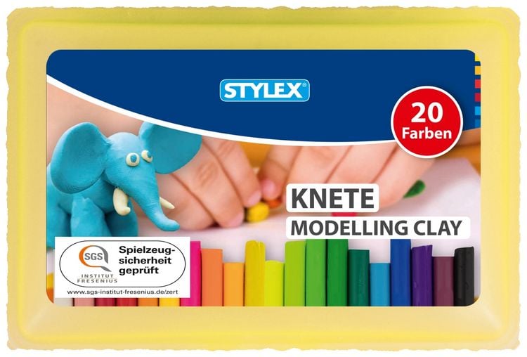 Produktbild: Stylex Knete, 20 Stangen in der Box, farbig