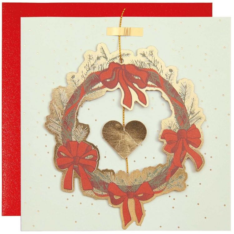 Produktbild: Gru&szlig;karte mit Ornament, Creme,, 14 x 14 cm