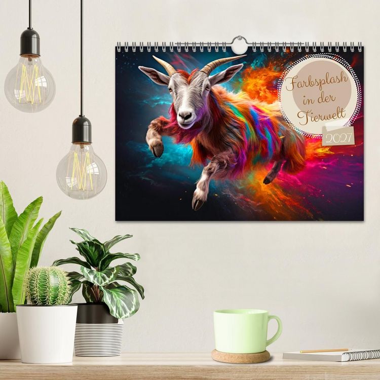 Produktbild: Farbsplash in der Tierwelt (Wandkalender 2027 DIN A4 quer), CALVENDO Monatskalender