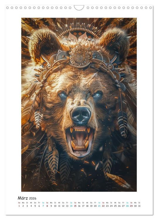 Produktbild: Magische Tiergeister (Wandkalender 2026 DIN A3 hoch), CALVENDO Monatskalender