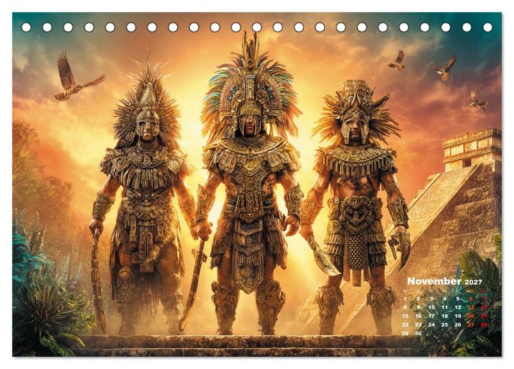 Produktbild: Azteken - Im Glanz der ewigen Sonne (Tischkalender 2027 DIN A5 quer), CALVENDO Monatskalender