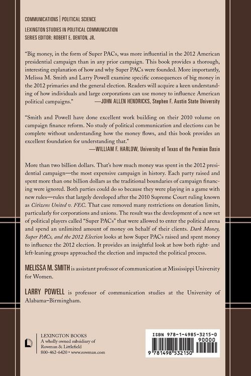 Produktbild: Dark Money, Super PACs, and the 2012 Election